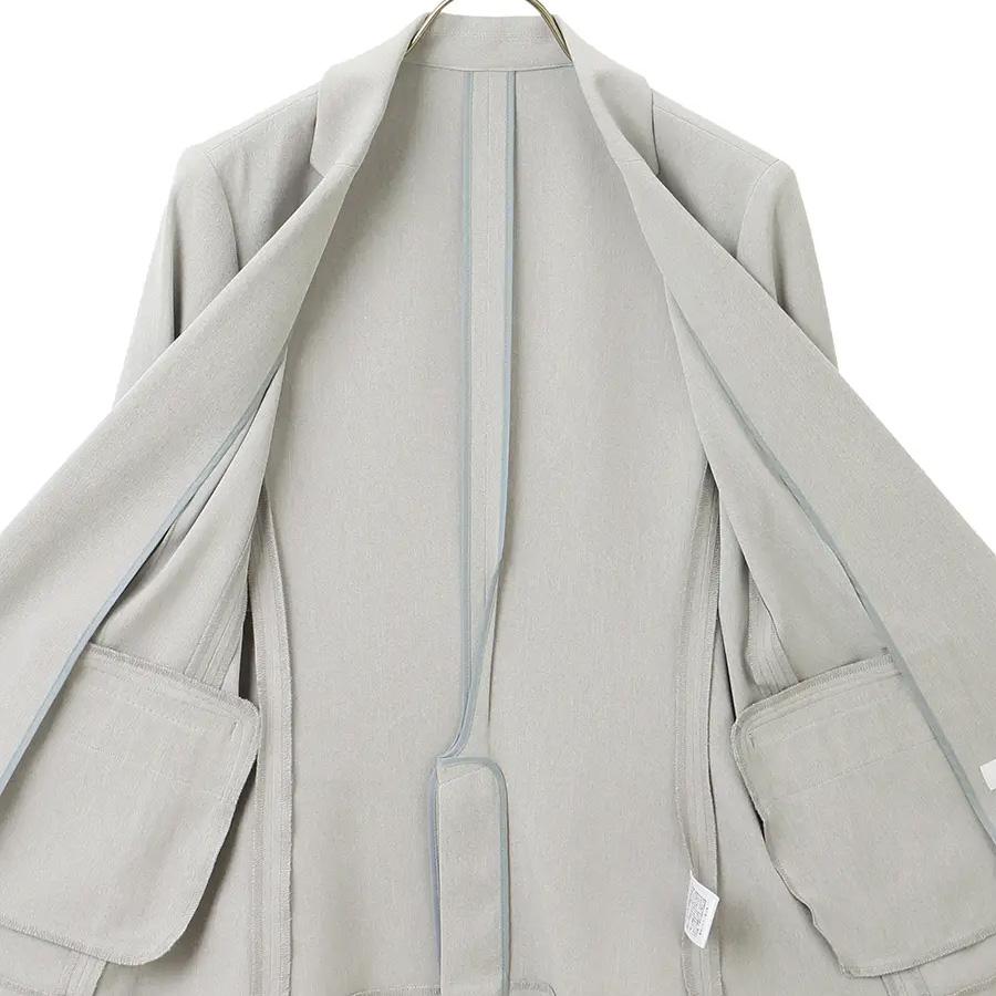 AOYAMA 【洋服の青山】盛夏 グレー系 清涼1ボタンテーラードジャケット