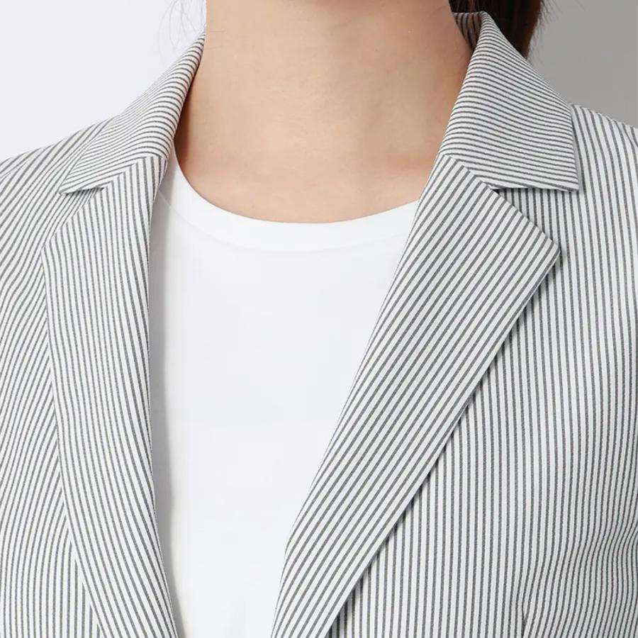 AOYAMA 【洋服の青山】接触冷感 ジャケット 夏 レディース グレー 灰色