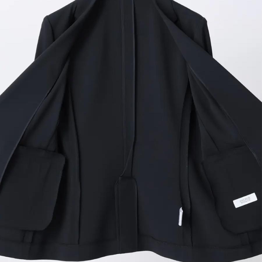 【洋服の青山】冷たい 超接触冷感 テーラードジャケット レデイ―ス 夏 ネイビー 紺 無地 セットアップ可 スーツ 単品 ジャケット 洗える すぐ乾く ストレッチの画像