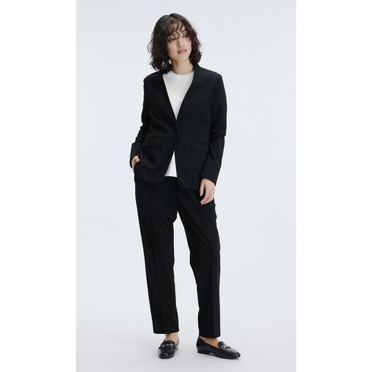 AOYAMA 【洋服の青山】Vカラージャケット レディース 春夏用 ネイビー
