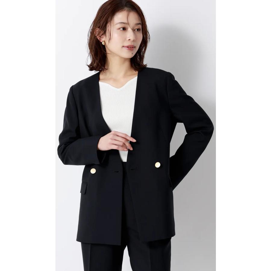 AOYAMA 【洋服の青山】ダブルジャケット レディース 春夏秋冬 ネイビー