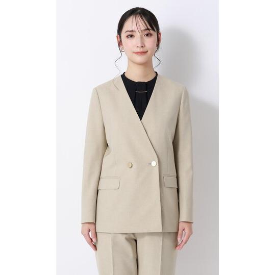 AOYAMA 【洋服の青山】オールシーズン ベージュ系 Vカラー2ボタン