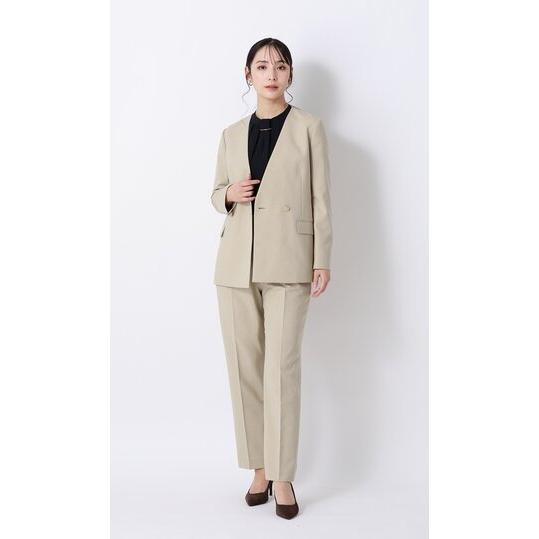 AOYAMA 【洋服の青山】オールシーズン ベージュ系 Vカラー2ボタン