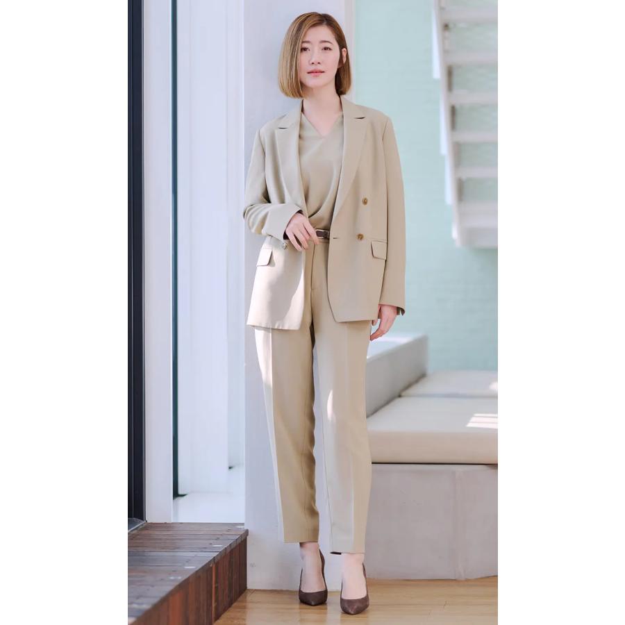 AOYAMA 【洋服の青山】春夏 ベージュ系 4ボタンダブルジャケット
