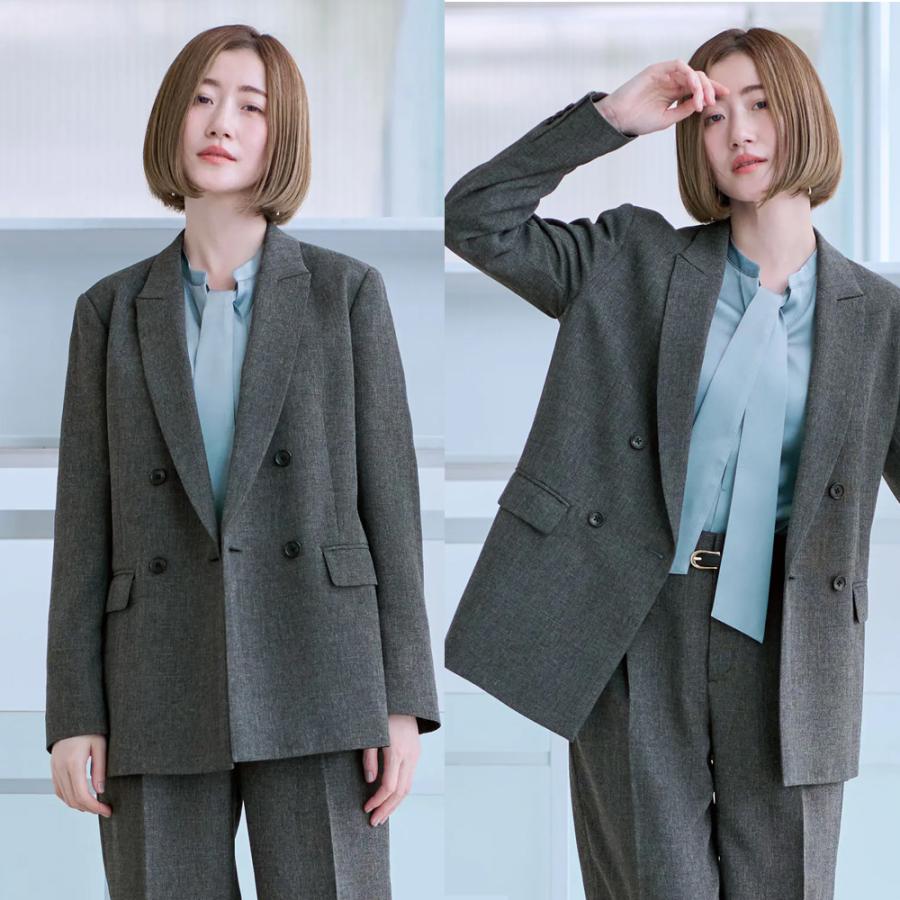 AOYAMA 【洋服の青山】オールシーズン グレー系 4ボタンダブル
