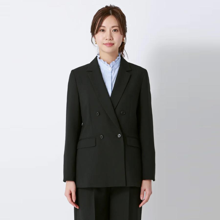 AOYAMA 【洋服の青山】ダブルジャケット レディース 春夏秋冬 ブラック