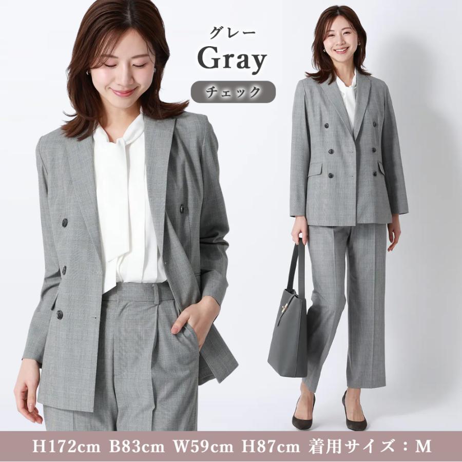 青山 グレー チェック　スーツ 上下セット AOYAMA 【洋服の青山】スーツ メンズ スリム 春夏用 グレー チェック