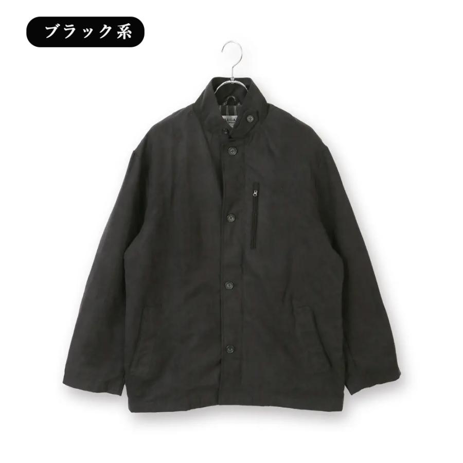 AOYAMA 【洋服の青山】秋冬 ブラック系 ポリスエードジャケット 