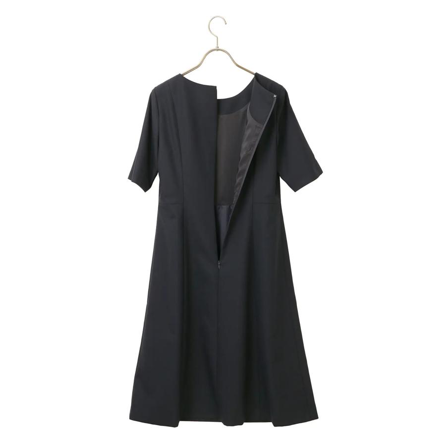 AOYAMA 【洋服の青山】オールシーズン ネイビー系 半袖フレア