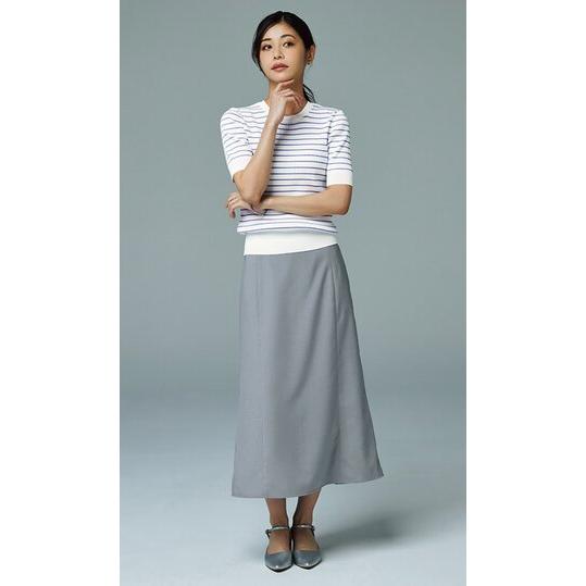 AOYAMA 【洋服の青山】洗える 5分袖 半袖ニット レディース 春夏