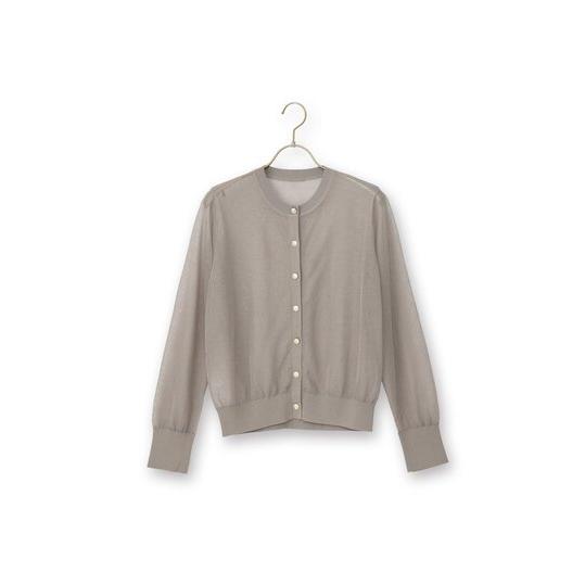 AOYAMA 【洋服の青山】シアー カーディガン レディース 長袖 春夏