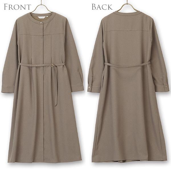 AOYAMA 【洋服の青山】ワンピース フレア ロング丈 ベルト付き