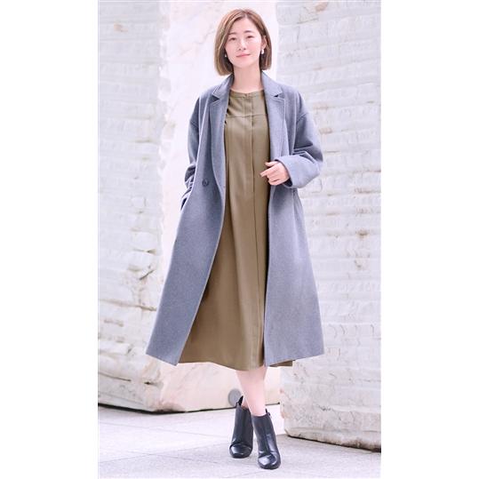 【新品タグ付き】ウエストベルト付きフレアロングワンピース AOYAMA 【洋服の青山】ワンピース フレア ロング丈 ベルト付き