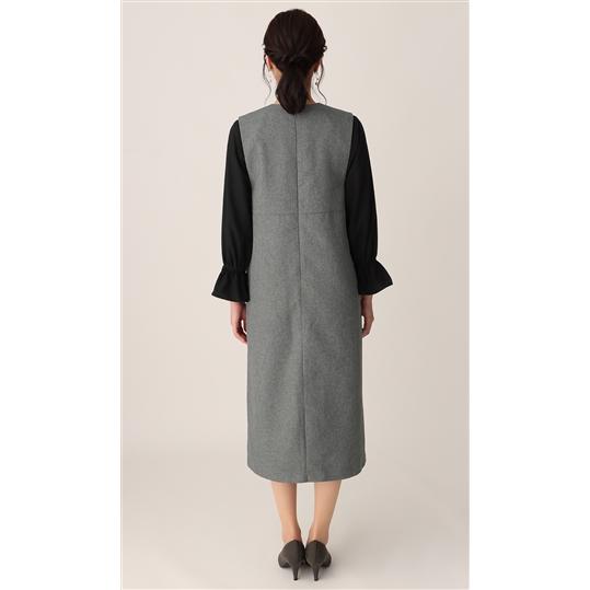 AOYAMA 【洋服の青山】ジャンパースカート ワンピース きれいめ 