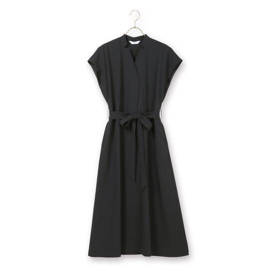 AOYAMA 【洋服の青山】Vネックワンピース インナーキャミドレス付
