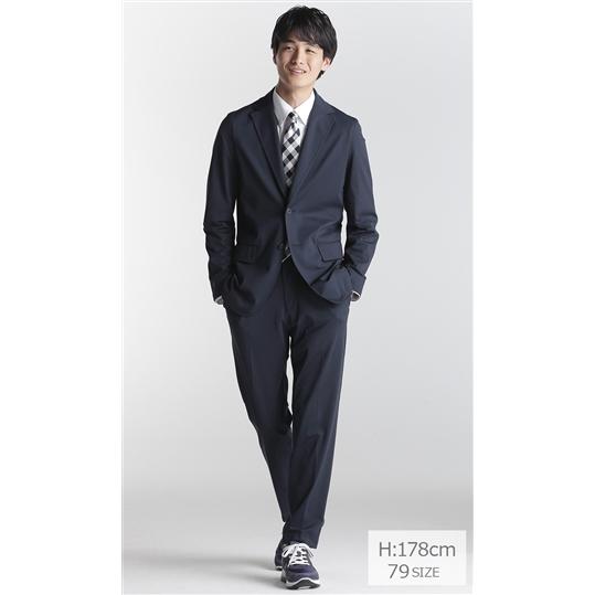 洋服の青山】オールシーズン用 ネイビー系 ゼロプレッシャースーツ