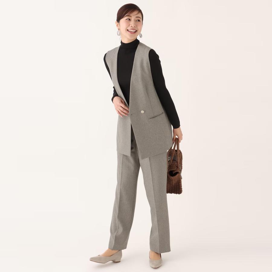 AOYAMA 【洋服の青山】裾上げ済み ストレートパンツ レディース 春夏