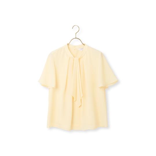 AOYAMA 【洋服の青山】 春夏 イエロー系 4WAYマルチブラウス【半袖 