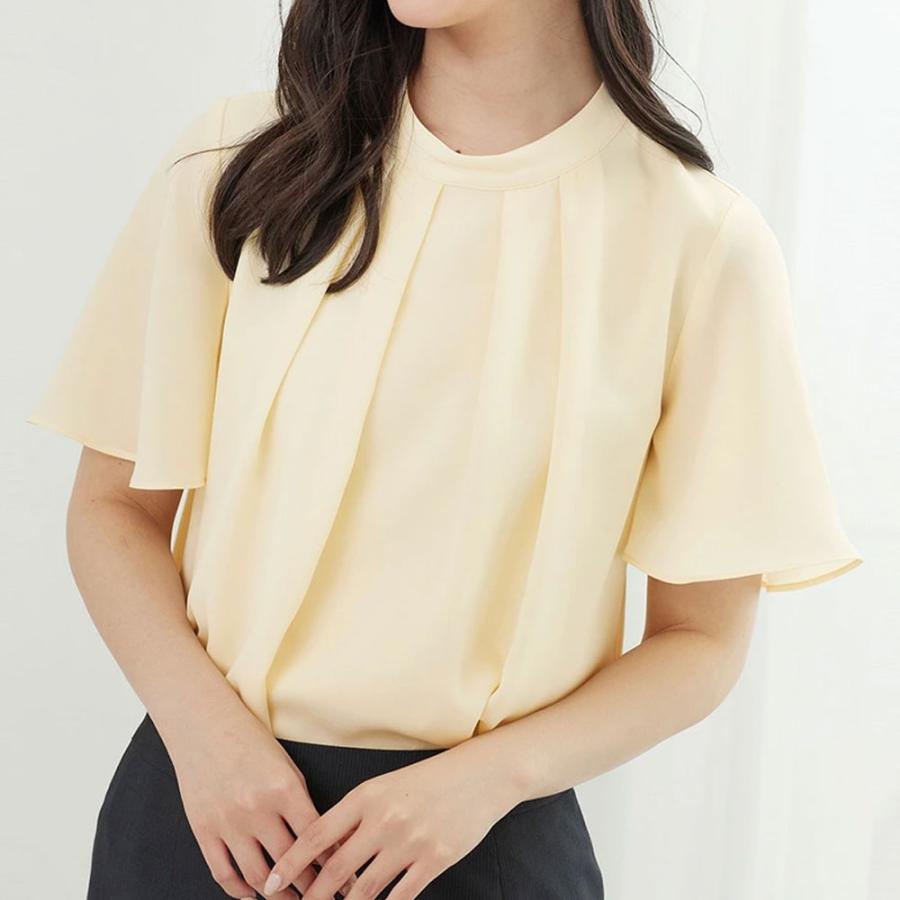 AOYAMA 【洋服の青山】フリルブラウス ブラウス 春夏 半袖 フリル