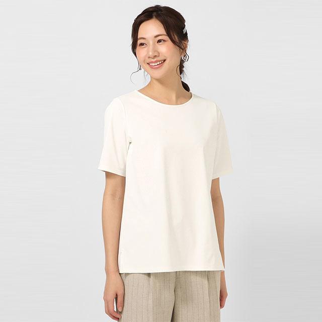 あんず ebure コットンクルーネックカットソー ウールリッチ2点セット AOYAMA 【洋服の青山】#すご クルーネックカットソー レディース 春夏
