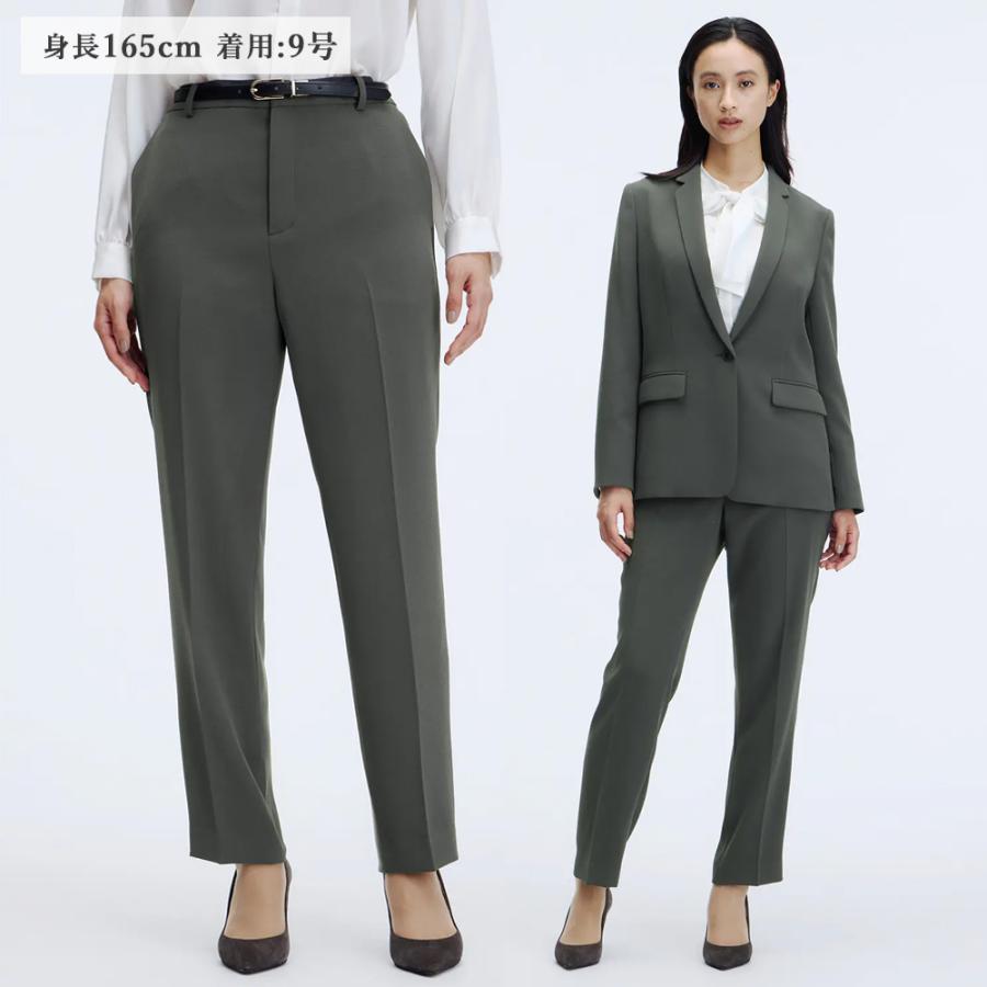 AOYAMA 【洋服の青山】裾上げ済み テーパードパンツ センタープレス