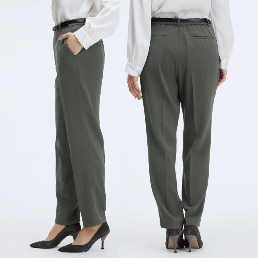 AOYAMA 【洋服の青山】裾上げ済み テーパードパンツ センタープレス