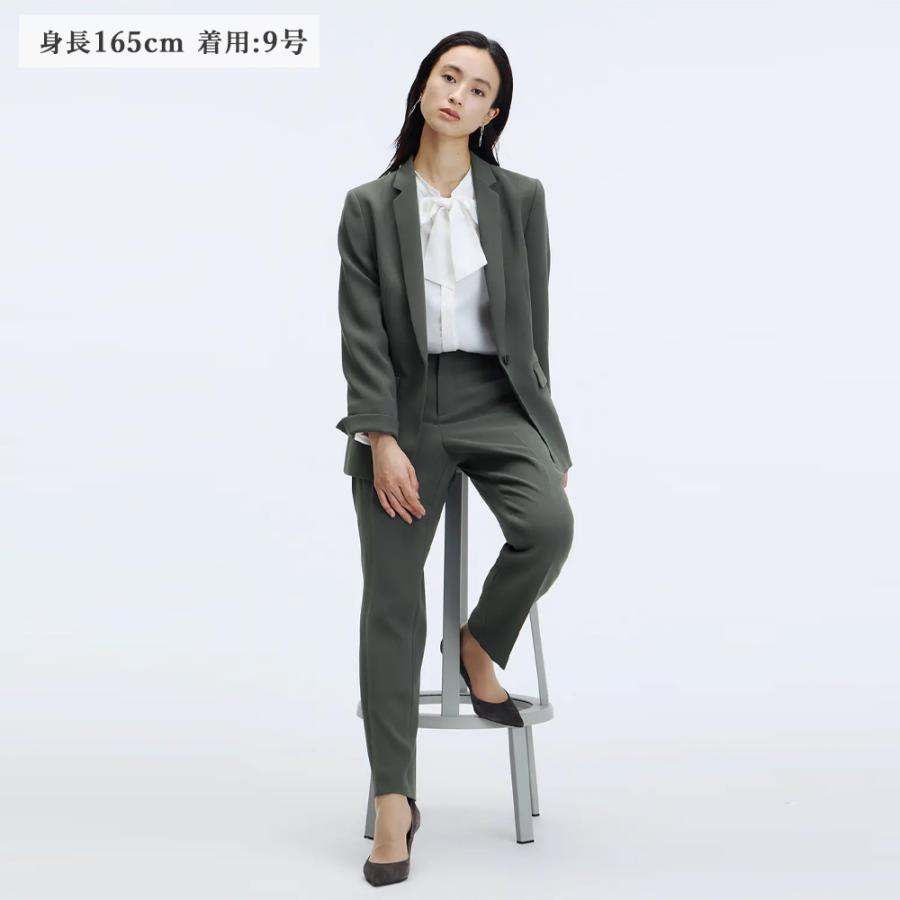 AOYAMA 【洋服の青山】裾上げ済み テーパードパンツ センタープレス