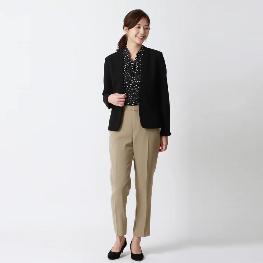 AOYAMA 【洋服の青山】裾上げ済み テーパードパンツ センタープレス