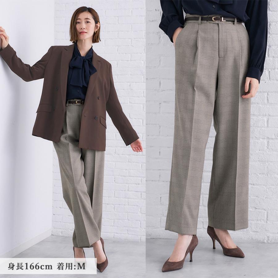 AOYAMA 【洋服の青山】裾上げ済み セミワイドパンツ レディース 秋冬