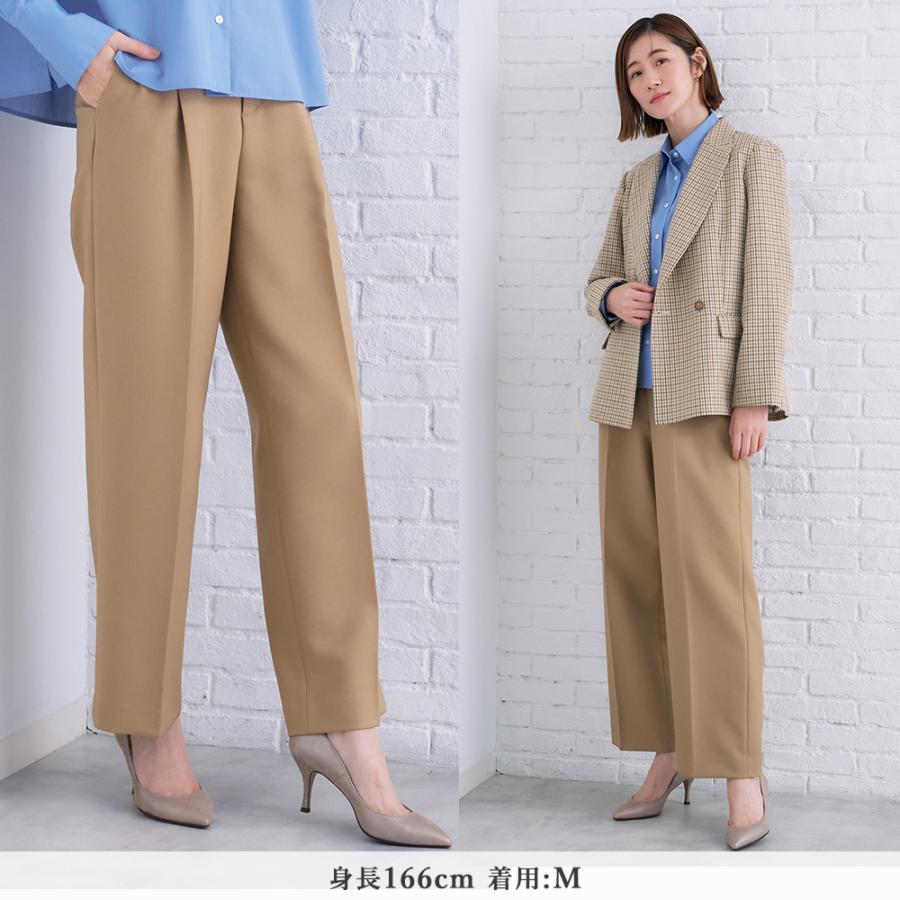 AOYAMA 【洋服の青山】裾上げ済み セミワイドパンツ レディース 秋冬