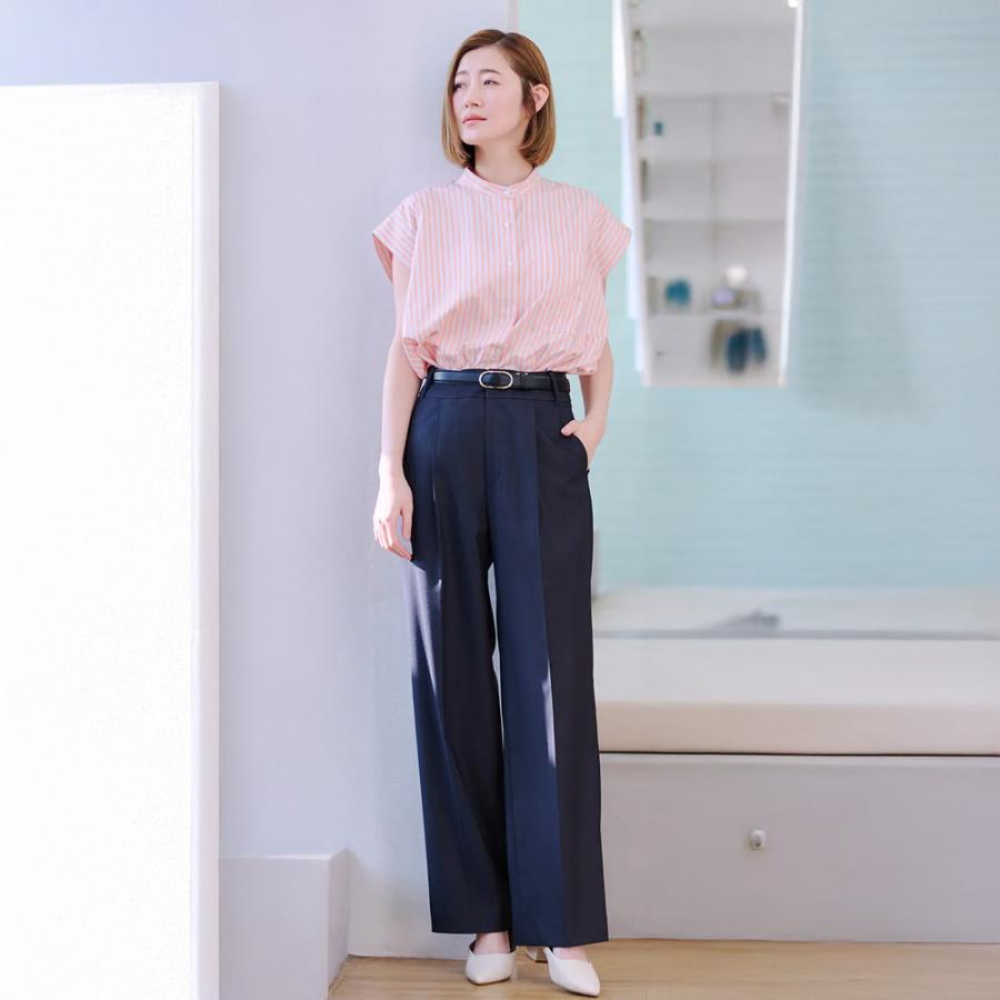AOYAMA 【洋服の青山】ワイドパンツ 動きやすい ハイウエスト