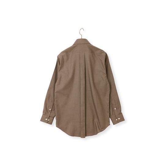 AOYAMA 【洋服の青山】カジュアルシャツ メンズ 長袖 秋冬 ブラウン