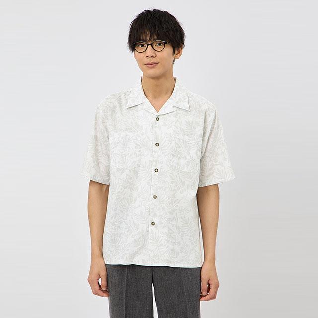 AOYAMA 【洋服の青山】カジュアルシャツ 半袖 メンズ 盛夏 ホワイト 白