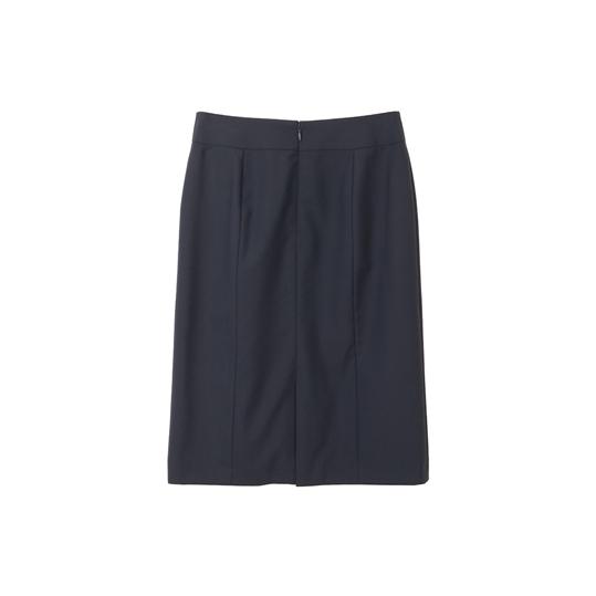 AOYAMA 【洋服の青山】夏用 ネイビー タイトスカートひざ丈【SEA WOOL