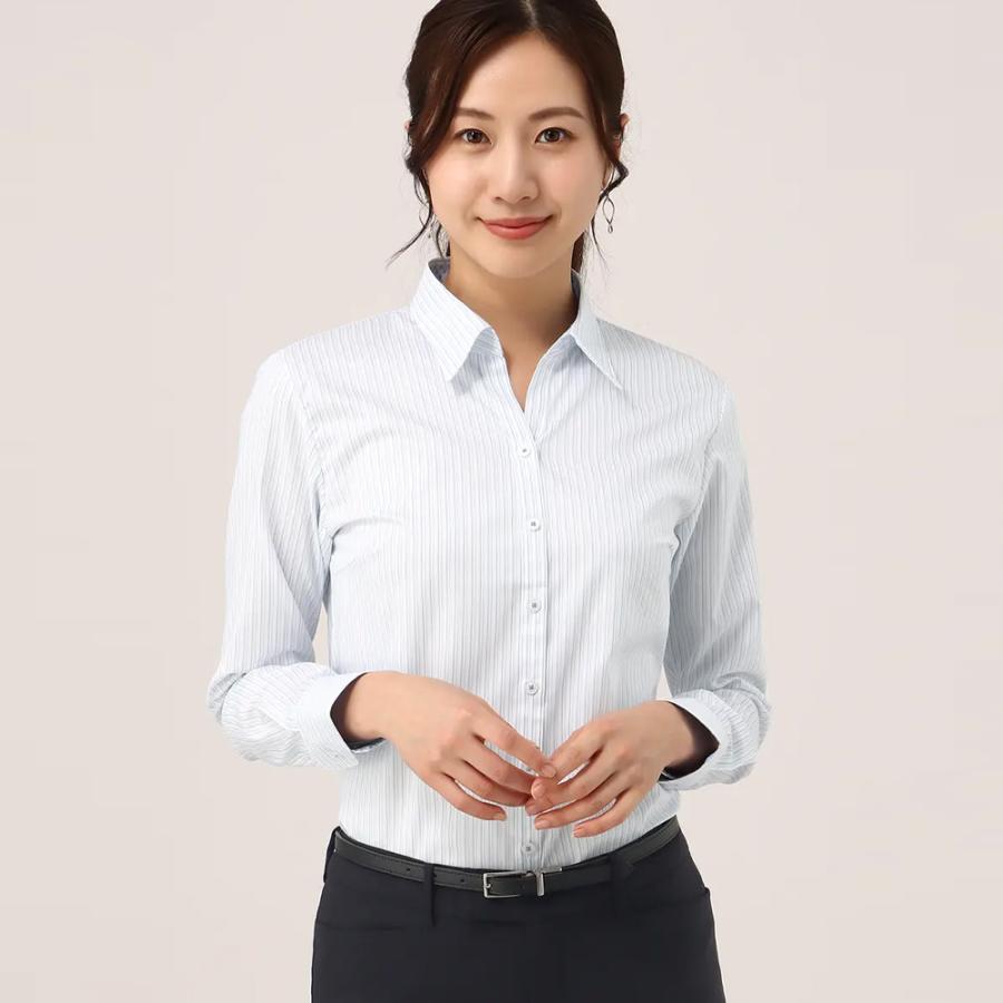 AOYAMA 【洋服の青山】レディース ブラウス オールシーズン ブルー