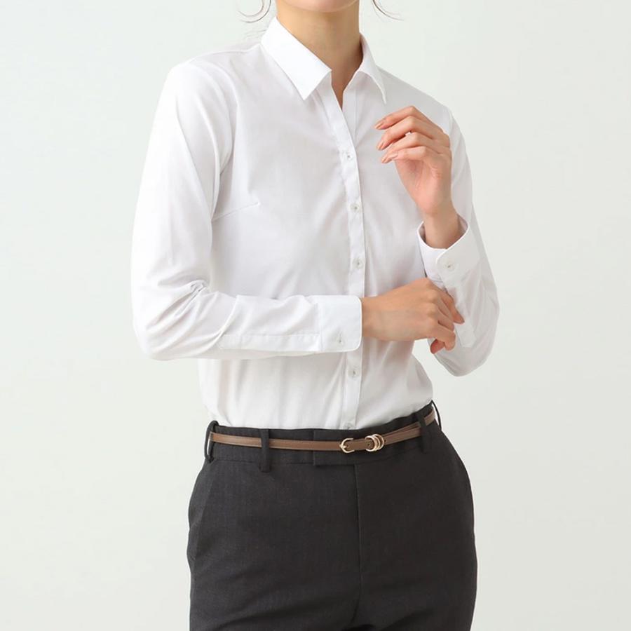 AOYAMA 【洋服の青山】スキッパーカラーブラウス レディース ホワイト