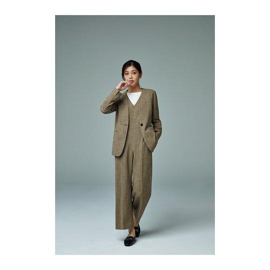 AOYAMA 【洋服の青山】春夏 ブラウン系 Vカラージャケット+