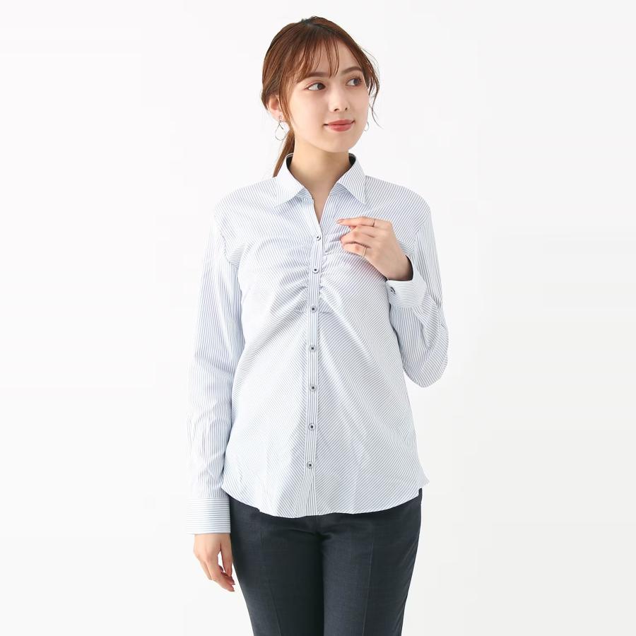 AOYAMA 【洋服の青山】透けない ブラウス 長袖 レディース