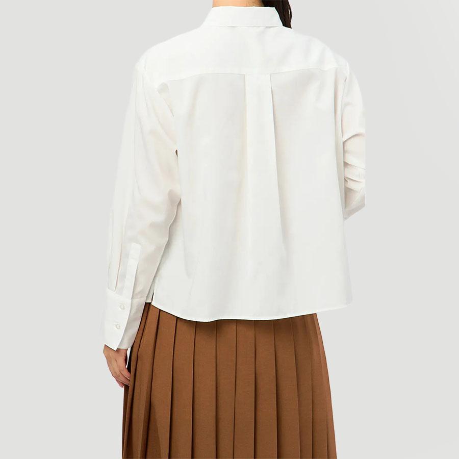 AOYAMA 【洋服の青山】透け軽減 ショート丈シャツ レディース 長袖