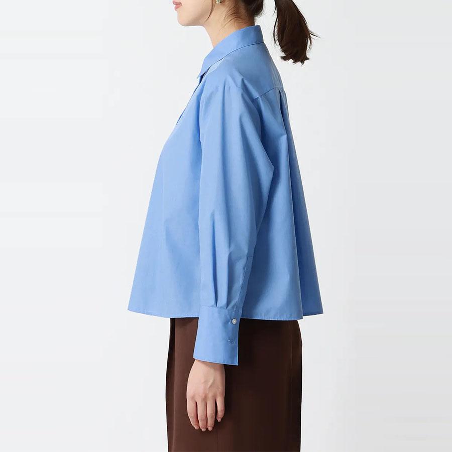 AOYAMA 【洋服の青山】透け軽減 ショート丈シャツ レディース 長袖