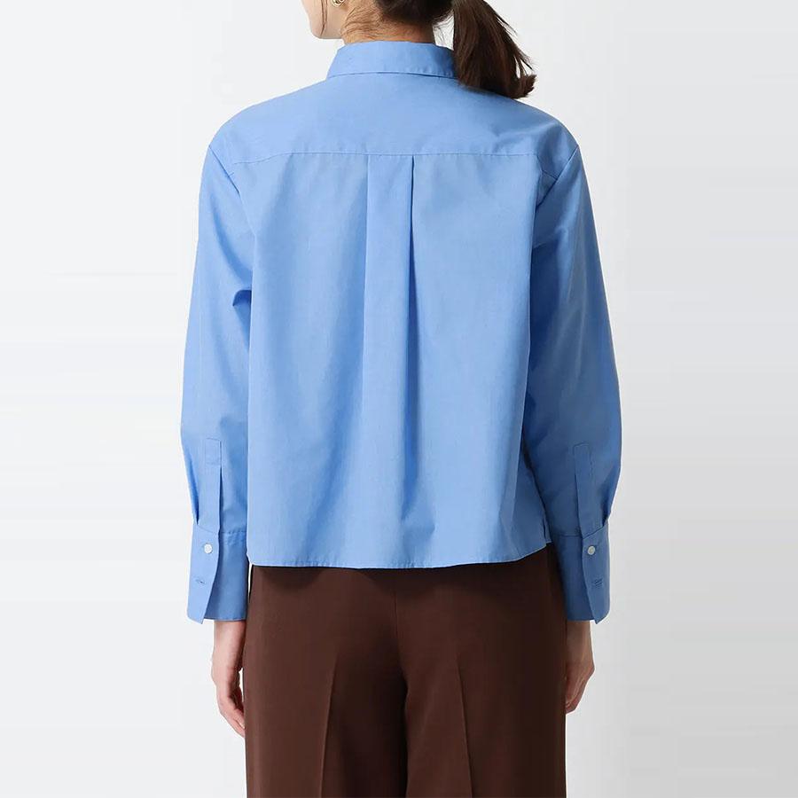 AOYAMA 【洋服の青山】透け軽減 ショート丈シャツ レディース 長袖 