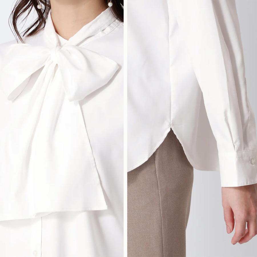 AOYAMA 【洋服の青山】透けにくい 取り外し ボウタイ ブラウス