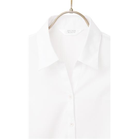 AOYAMA 【洋服の青山】レディース ホワイト 白 無地 スキッパー AOYAMA 【洋服の青山】レディース ホワイト 白 無地 スキッパー