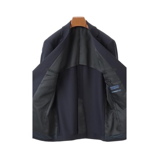 洋服の青山 メンズスーツ セットアップ ウォッシャブル 濃紺チェック