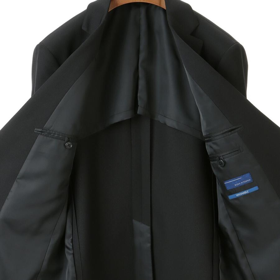 MODA RITORNO 青山　スーツ　スリーピース　ブラック　洗える　A6 L AOYAMA 【洋服の青山】オールシーズン ブラック系 スタイリッシュ