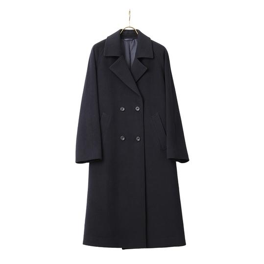 AOYAMA 【洋服の青山】コート レディース 秋冬 ネイビー 4ボタン 総裏 