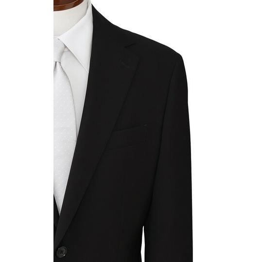 【洋服の青山】YA/A/AB/BE体 アジャスター スリーシーズン ブラック 黒 シングル スタンダード フォーマルスーツ 礼服 喪服 ブラックフォーマル 大きいサイズの画像