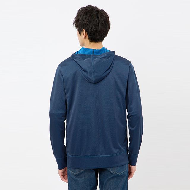 AOYAMA 【洋服の青山】着るヒヤロン パーカー メンズ 春夏 ネイビー 紺