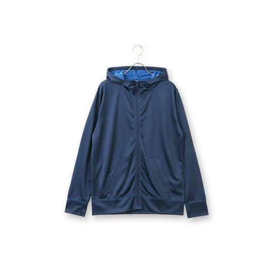 AOYAMA 【洋服の青山】着るヒヤロン パーカー メンズ 春夏 ネイビー 紺