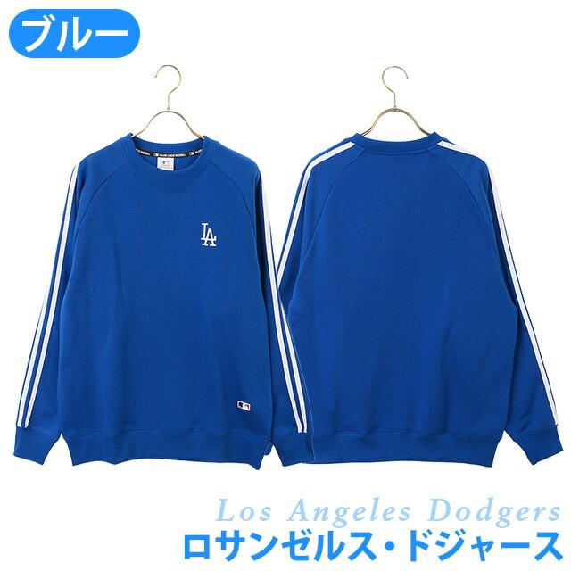 AOYAMA 【洋服の青山】MLB 裏起毛肩ラインクルートレーナー 長袖